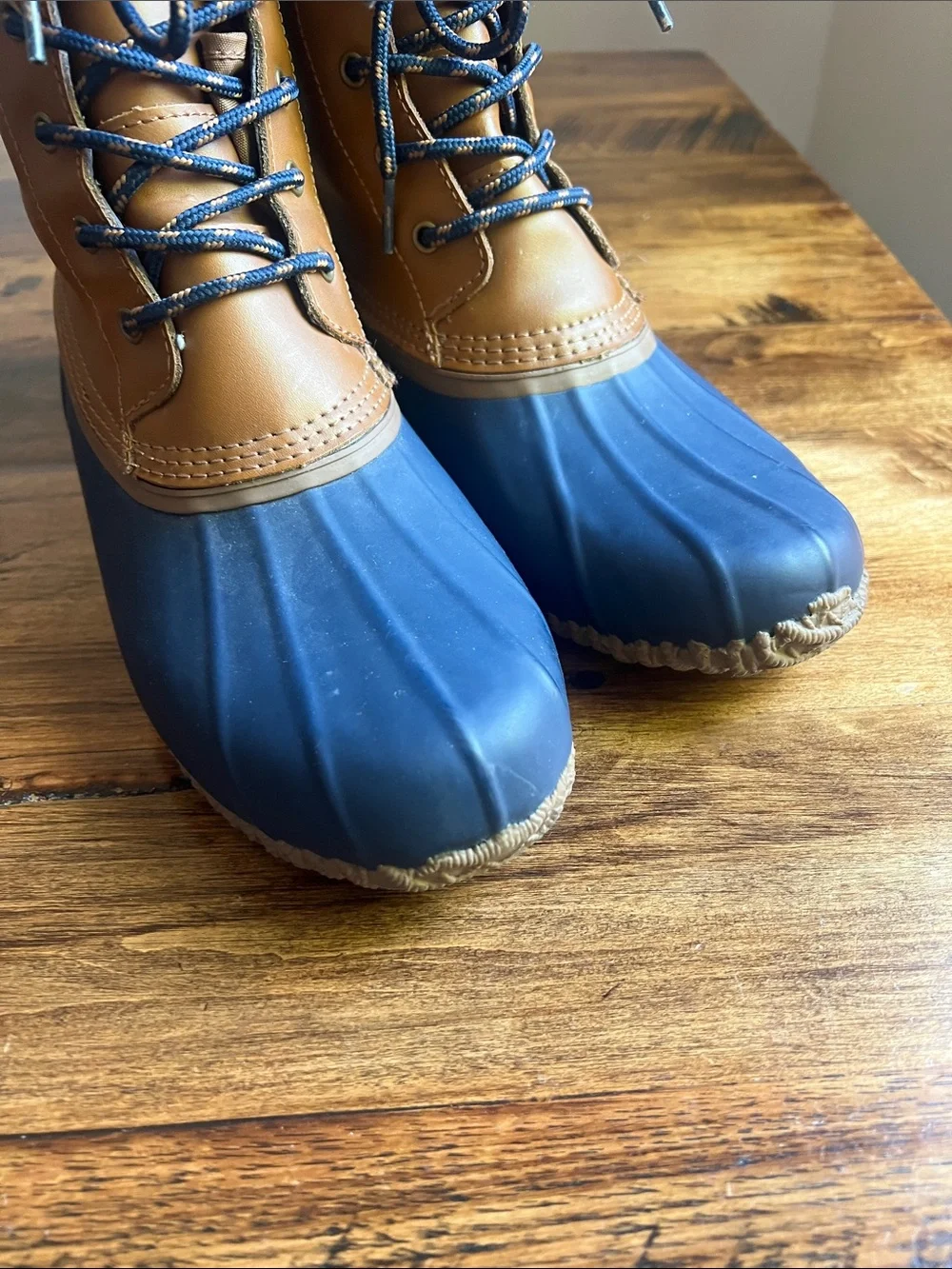 Land’s End Insulated Duck Boots Hazelnut Leather 7.5 Womens Like New